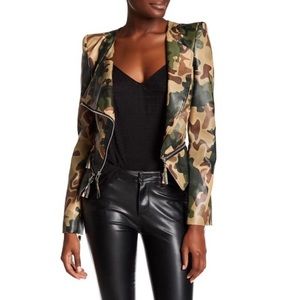 TOV vegan leather camp moto jacket